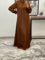 Charger l&#39;image dans la galerie, ROBE SATIN  SIRINE CAMEL
