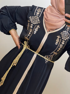 ROBE CAFTAN AMIRA NOIR