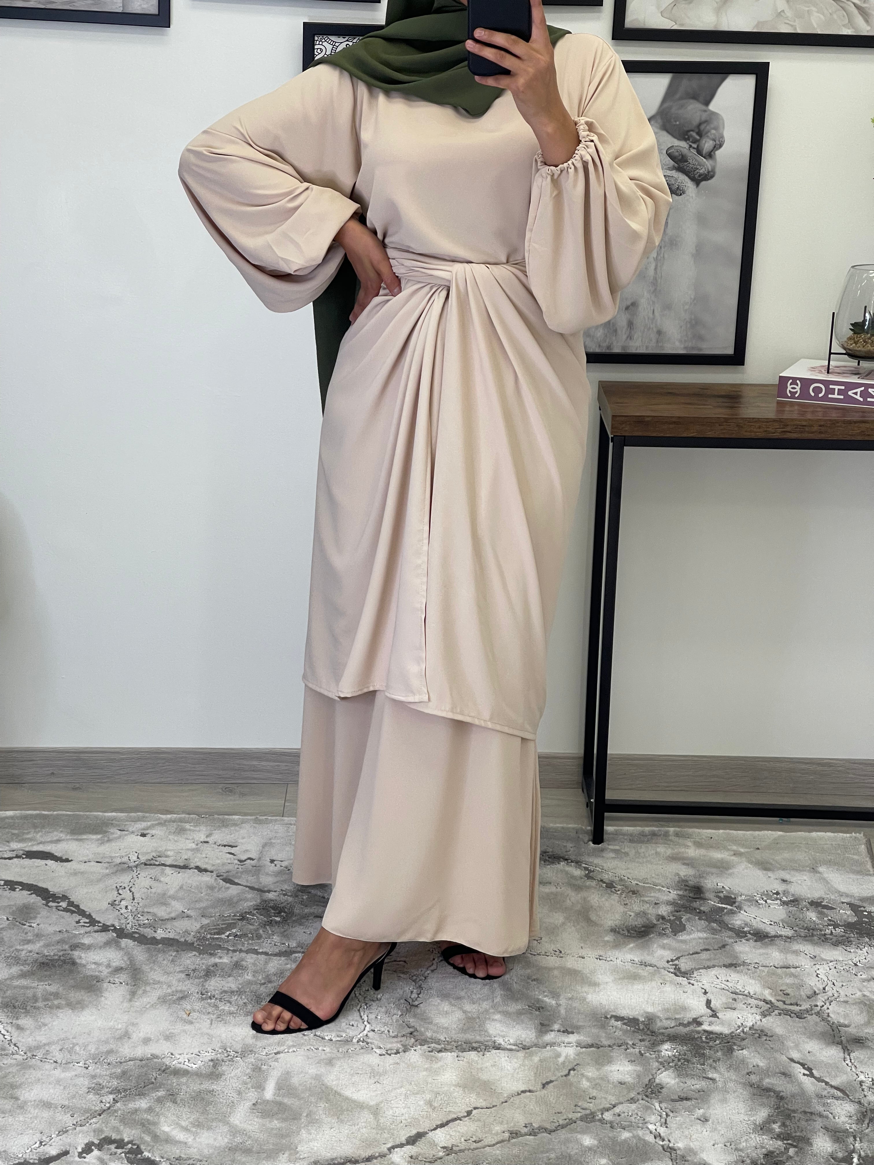 ROBE ABAYA JAWHARA NUDE LE DRESSING D AMINA