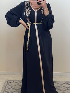 ROBE CAFTAN AMIRA NOIR