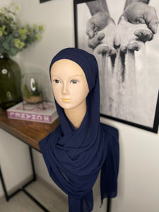 HIJAB PRÊT À ENFILER BLEU MARINE