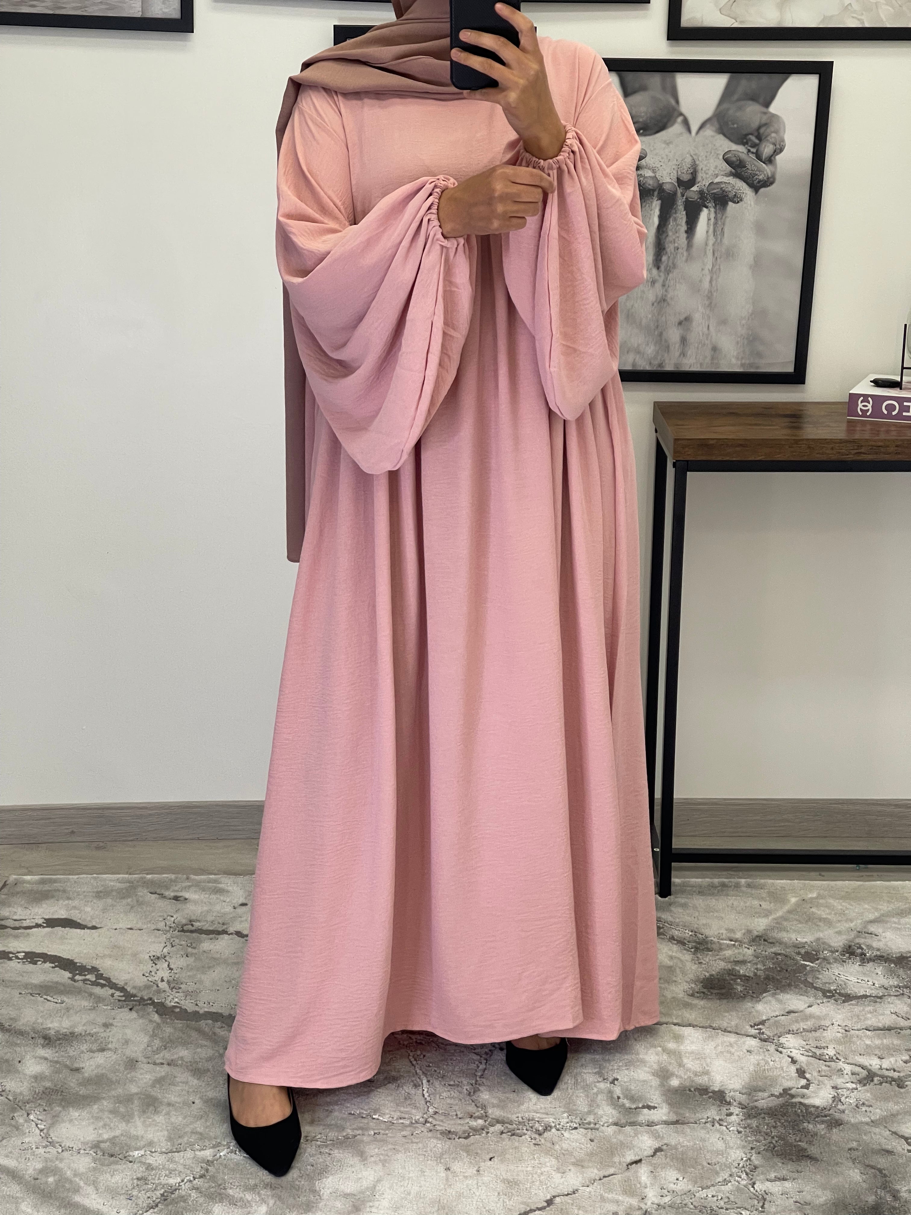 ABAYA AMINA ROSE PÂLE