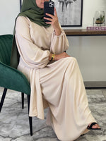 Charger l&#39;image dans la galerie, ROBE ABAYA JAWHARA NUDE
