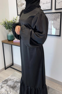 ROBE SATINÉ NOIR