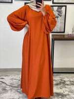 Charger l&#39;image dans la galerie, ROBE ABAYA JAWHARA ORANGE
