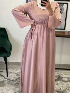 ROBE SATIN ADELINE ROSE