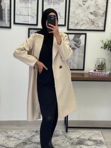 MANTEAU OVERSIZE FEMME ECRU