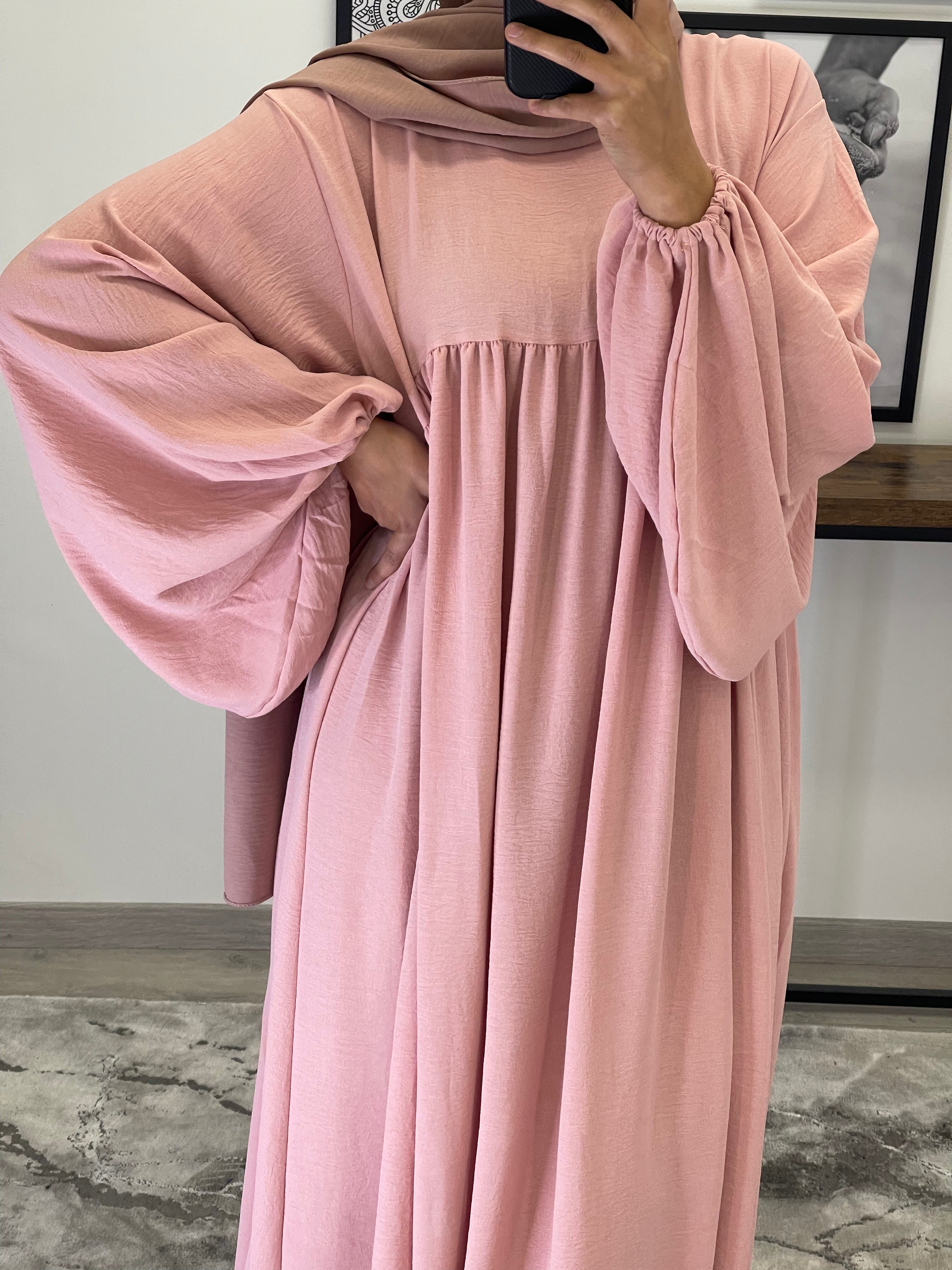 ABAYA AMINA ROSE PALE LE DRESSING D AMINA