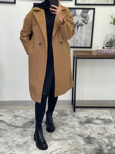 MANTEAU OVERSIZE FEMME CAMEL