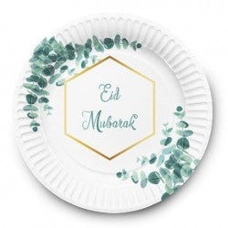 Assiettes Eucalyptus Eid Mubarak